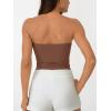 imageAUTOMET Tube Tops Strapless Crop Tops Basic Backless Sleeveless Bandeau Going Out Cute 2025 Summer ClothesCoffee