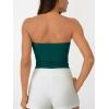 imageAUTOMET Tube Tops Strapless Crop Tops Basic Backless Sleeveless Bandeau Going Out Cute 2025 Summer ClothesDarkgreen