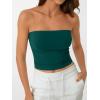imageAUTOMET Tube Tops Strapless Crop Tops Basic Backless Sleeveless Bandeau Going Out Cute 2025 Summer ClothesDarkgreen
