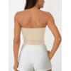 imageAUTOMET Tube Tops Strapless Crop Tops Basic Backless Sleeveless Bandeau Going Out Cute 2025 Summer ClothesKhaki