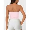 imageAUTOMET Tube Tops Strapless Crop Tops Basic Backless Sleeveless Bandeau Going Out Cute 2025 Summer ClothesPink