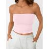 imageAUTOMET Tube Tops Strapless Crop Tops Basic Backless Sleeveless Bandeau Going Out Cute 2025 Summer ClothesPink