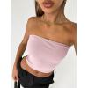 imageAUTOMET Tube Tops Strapless Crop Tops Basic Backless Sleeveless Bandeau Going Out Cute 2025 Summer ClothesPink