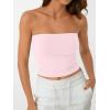 imageAUTOMET Tube Tops Strapless Crop Tops Basic Backless Sleeveless Bandeau Going Out Cute 2025 Summer ClothesPink