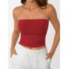 imageAUTOMET Tube Tops Strapless Crop Tops Basic Backless Sleeveless Bandeau Going Out Cute 2025 Summer ClothesRed
