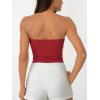 imageAUTOMET Tube Tops Strapless Crop Tops Basic Backless Sleeveless Bandeau Going Out Cute 2025 Summer ClothesRed