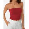 imageAUTOMET Tube Tops Strapless Crop Tops Basic Backless Sleeveless Bandeau Going Out Cute 2025 Summer ClothesRed