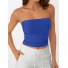 imageAUTOMET Tube Tops Strapless Crop Tops Basic Backless Sleeveless Bandeau Going Out Cute 2025 Summer ClothesRoyalblue