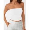 imageAUTOMET Tube Tops Strapless Crop Tops Basic Backless Sleeveless Bandeau Going Out Cute 2025 Summer ClothesWhite