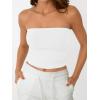 imageAUTOMET Tube Tops Strapless Crop Tops Basic Backless Sleeveless Bandeau Going Out Cute 2025 Summer ClothesWhite