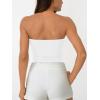 imageAUTOMET Tube Tops Strapless Crop Tops Basic Backless Sleeveless Bandeau Going Out Cute 2025 Summer ClothesWhite