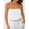imageAUTOMET Tube Tops Strapless Crop Tops Basic Backless Sleeveless Bandeau Going Out Cute 2025 Summer ClothesWhite
