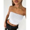 imageAUTOMET Tube Tops Strapless Crop Tops Basic Backless Sleeveless Bandeau Going Out Cute 2025 Summer ClothesWhite