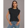 imageAUTOMET Womens Sleeveless Summer Tank Tops Casual Trendy T Shirts Basic Trendy Cap Sleeve Oversized TeeBlack