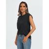imageAUTOMET Womens Sleeveless Summer Tank Tops Casual Trendy T Shirts Basic Trendy Cap Sleeve Oversized TeeBlack