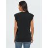 imageAUTOMET Womens Sleeveless Summer Tank Tops Casual Trendy T Shirts Basic Trendy Cap Sleeve Oversized TeeBlack