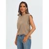 imageAUTOMET Womens Sleeveless Summer Tank Tops Casual Trendy T Shirts Basic Trendy Cap Sleeve Oversized TeeKhaki