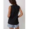 imageAUTOMET Womens Tank Tops Sleeveless Loose Fit Summer Shirts with Textured Line DetailsBlack