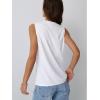 imageAUTOMET Womens Tank Tops Sleeveless Loose Fit Summer Shirts with Textured Line DetailsWhite