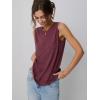 imageAUTOMET Womens Tank Tops Sleeveless Loose Fit Summer Shirts with Textured Line DetailsWine Red