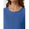 imageAUTOMET Womens Tops Short Sleeve TShirts Eyelet Embroidery Blouse Dressy Causal Spring Summer Fashion 2025 Trendy ClothesBlue