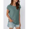 imageAUTOMET Womens Tops Short Sleeve TShirts Eyelet Embroidery Blouse Dressy Causal Spring Summer Fashion 2025 Trendy ClothesGreen