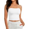 imageAUTOMET Tube Tops Strapless Crop Tops Basic Backless Sleeveless Bandeau Going Out Cute 2025 Summer ClothesWhite