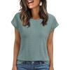 imageAUTOMET Womens Tops Short Sleeve TShirts Eyelet Embroidery Blouse Dressy Causal Spring Summer Fashion 2025 Trendy ClothesGreen