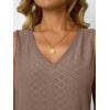 imageAUTOMET Women Summer Tank Top Eyelet Embroidery 2025 Vacation Sleeveless V Neck Loose Fit Shirt Spring Fashion Casual ClothesCoffee