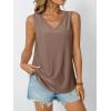 imageAUTOMET Women Summer Tank Top Eyelet Embroidery 2025 Vacation Sleeveless V Neck Loose Fit Shirt Spring Fashion Casual ClothesCoffee