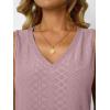 imageAUTOMET Women Summer Tank Top Eyelet Embroidery 2025 Vacation Sleeveless V Neck Loose Fit Shirt Spring Fashion Casual ClothesDarkpink
