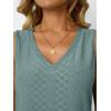 imageAUTOMET Women Summer Tank Top Eyelet Embroidery 2025 Vacation Sleeveless V Neck Loose Fit Shirt Spring Fashion Casual ClothesGreen