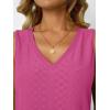 imageAUTOMET Women Summer Tank Top Eyelet Embroidery 2025 Vacation Sleeveless V Neck Loose Fit Shirt Spring Fashion Casual ClothesHotpink