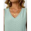 imageAUTOMET Women Summer Tank Top Eyelet Embroidery 2025 Vacation Sleeveless V Neck Loose Fit Shirt Spring Fashion Casual ClothesLightgreen