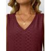 imageAUTOMET Women Summer Tank Top Eyelet Embroidery 2025 Vacation Sleeveless V Neck Loose Fit Shirt Spring Fashion Casual ClothesWinered