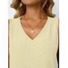 imageAUTOMET Women Summer Tank Top Eyelet Embroidery 2025 Vacation Sleeveless V Neck Loose Fit Shirt Spring Fashion Casual ClothesYellow
