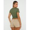 imageAUTOMET Womens 3 Piece Short Sleeve Shirts Basic Going Out Slim Fitted Crop Tops 2025 Summer Y2k ClothesBlack white army Green