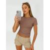 imageAUTOMET Womens 3 Piece Short Sleeve Shirts Basic Going Out Slim Fitted Crop Tops 2025 Summer Y2k ClothesBlack white coffee