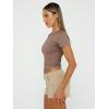 imageAUTOMET Womens 3 Piece Short Sleeve Shirts Basic Going Out Slim Fitted Crop Tops 2025 Summer Y2k ClothesBlack white coffeegrey