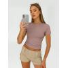 imageAUTOMET Womens 3 Piece Short Sleeve Shirts Basic Going Out Slim Fitted Crop Tops 2025 Summer Y2k ClothesBlack white latte