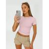 imageAUTOMET Womens 3 Piece Short Sleeve Shirts Basic Going Out Slim Fitted Crop Tops 2025 Summer Y2k ClothesBlack white pink
