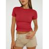 imageAUTOMET Womens 3 Piece Short Sleeve Shirts Basic Going Out Slim Fitted Crop Tops 2025 Summer Y2k ClothesBlack white red