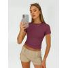 imageAUTOMET Womens 3 Piece Short Sleeve Shirts Basic Going Out Slim Fitted Crop Tops 2025 Summer Y2k ClothesBlack white winered