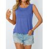 imageAUTOMET Womens Loose Fit Casual Flowy Tank Tops Trendy Sleeveless Summer Tops Clothing Outfits 2025Blue