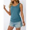 imageAUTOMET Womens Tank Tops 2025 Sleeveless Square Round Neck Ruched Spring Summer Tee Shirts Basic Outfits Trendy ClothesBluegreen