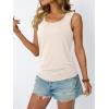 imageAUTOMET Womens Tank Tops 2025 Sleeveless Square Round Neck Ruched Spring Summer Tee Shirts Basic Outfits Trendy ClothesCream