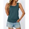 imageAUTOMET Womens Tank Tops 2025 Sleeveless Square Round Neck Ruched Spring Summer Tee Shirts Basic Outfits Trendy ClothesDarkgreen