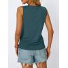 imageAUTOMET Womens Tank Tops 2025 Sleeveless Square Round Neck Ruched Spring Summer Tee Shirts Basic Outfits Trendy ClothesDarkgreen