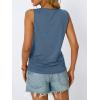 imageAUTOMET Womens Tank Tops 2025 Sleeveless Square Round Neck Ruched Spring Summer Tee Shirts Basic Outfits Trendy ClothesGreyblue