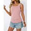 imageAUTOMET Womens Tank Tops 2025 Sleeveless Square Round Neck Ruched Spring Summer Tee Shirts Basic Outfits Trendy ClothesPink